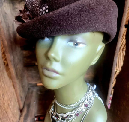 Vintage 50´s Felt Curved Hat - Yatva