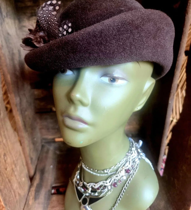 Vintage 50´s Felt Curved Hat - Yatva
