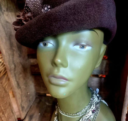 Vintage 50´s Felt Curved Hat - Yatva