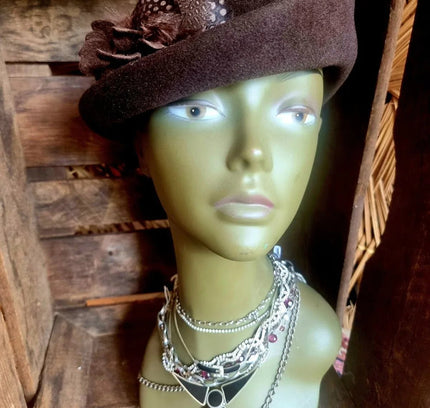 Vintage 50´s Felt Curved Hat - Yatva