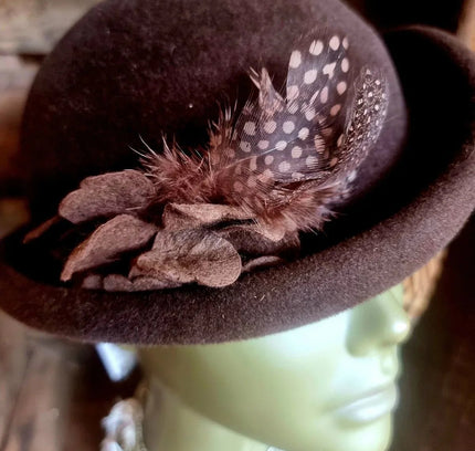 Vintage 50´s Felt Curved Hat - Yatva
