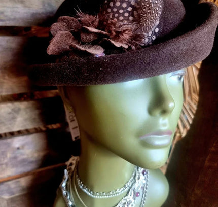 Vintage 50´s Felt Curved Hat - Yatva