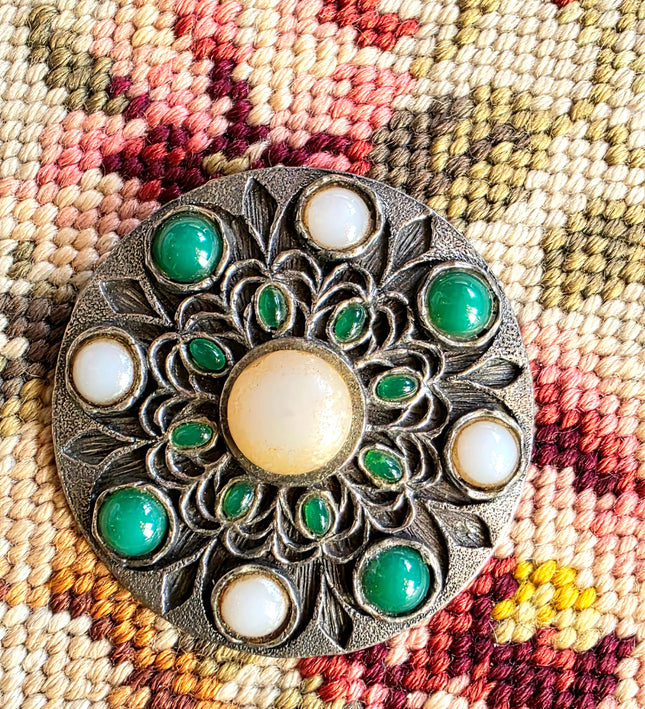 Vintage 50's Floral Brooch - Yatva