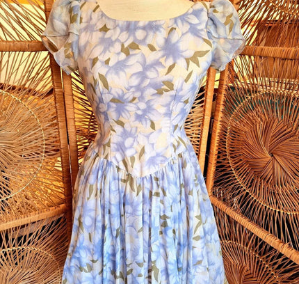Vintage 50s Hand Made Floral Dress - Yatva