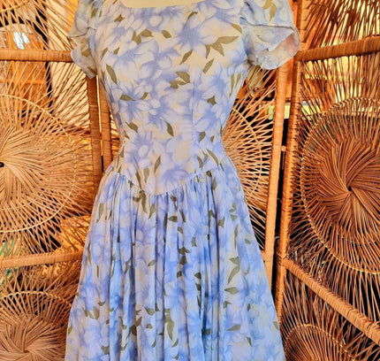 Vintage 50s Hand Made Floral Dress - Yatva
