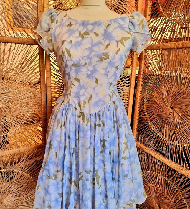 Vintage 50s Hand Made Floral Dress - Yatva