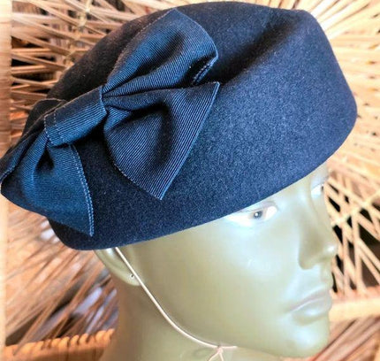 Vintage 50's Herman Wool Pillbox Hat - Yatva