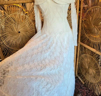 Vintage 50's Lace Wedding Dress - Yatva