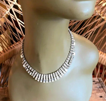 Vintage 50's Rhinestone Necklace - Yatva