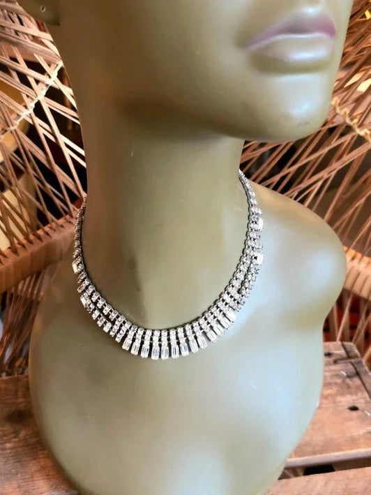 Vintage 50's Rhinestone Necklace - Yatva