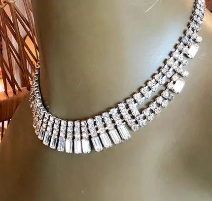 Vintage 50's Rhinestone Necklace - Yatva