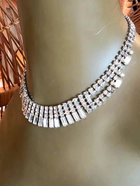 Vintage 50's Rhinestone Necklace - Yatva