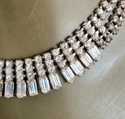 Vintage 50's Rhinestone Necklace - Yatva