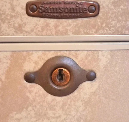 Vintage 50's Samsonite Canada Stratford Ont Train Travel Case - Yatva