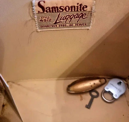 Vintage 50's Samsonite Canada Stratford Ont Train Travel Case - Yatva