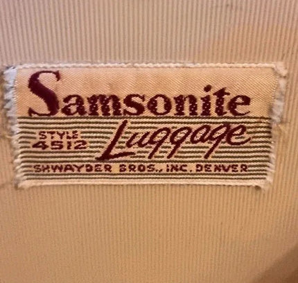 Vintage 50's Samsonite Canada Stratford Ont Train Travel Case - Yatva