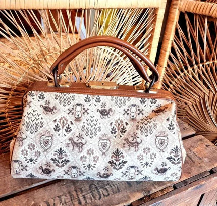 Vintage 50's Tapestry Handbag - Yatva