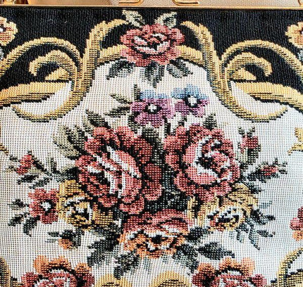 Vintage 50's Victorian Tapestry Bag - Yatva