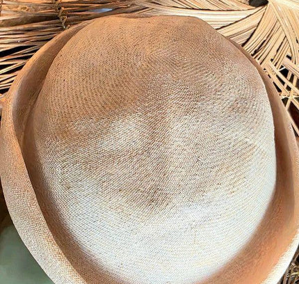 Vintage 50's/60's Natural Straw Pillbox Hat - Yatva