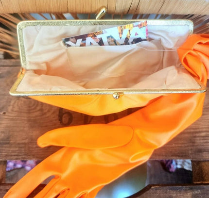 Vintage 60 ´ s / 70 ´ s Clutch Purse and gloves Set - Yatva