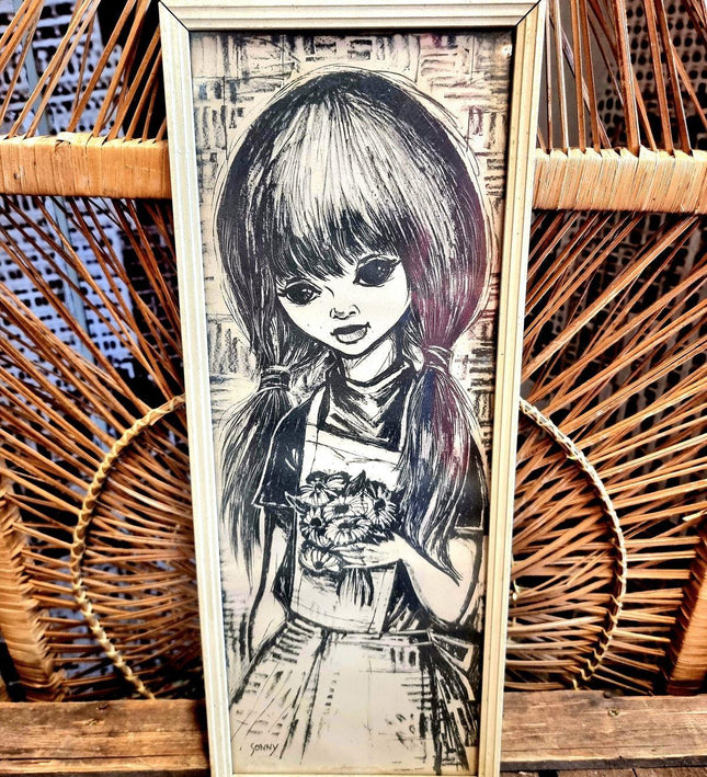 Vintage 60's / 70s Art Picture - Yatva