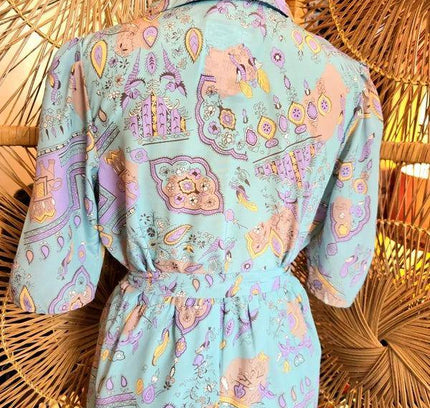 Vintage 60's / 70's Belted Shirt Dress - Yatva