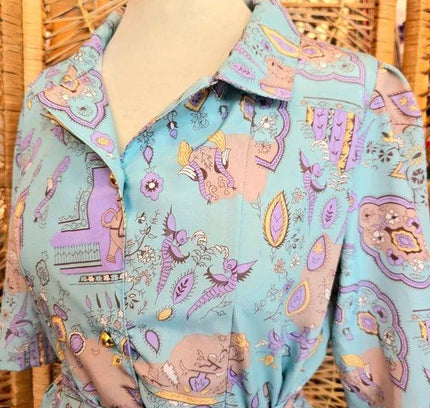 Vintage 60's / 70's Belted Shirt Dress - Yatva