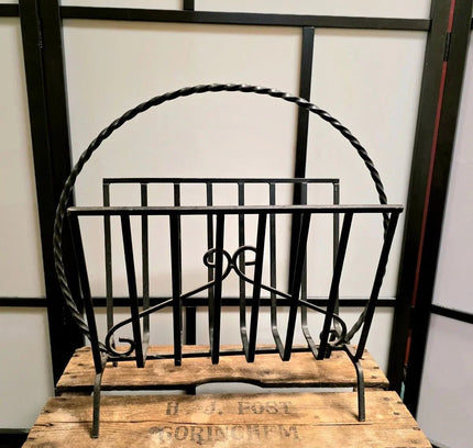 Vintage 60s / 70s Corinchem Wrought Iron magazine rack - Yatva