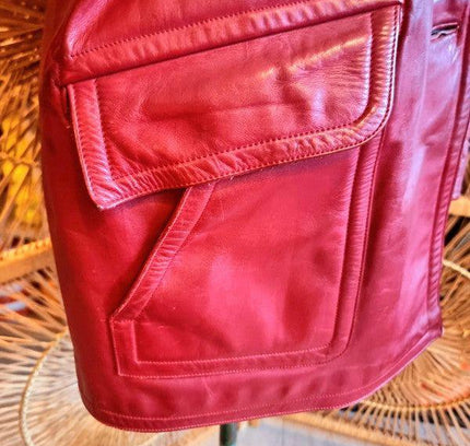 Vintage 60s / 70s Evlo Leather Clothing Jacket - Yatva
