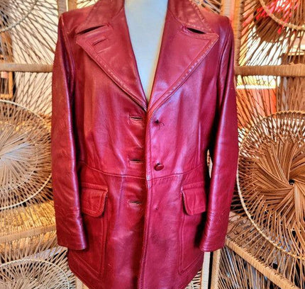 Vintage 60s / 70s Evlo Leather Clothing Jacket - Yatva