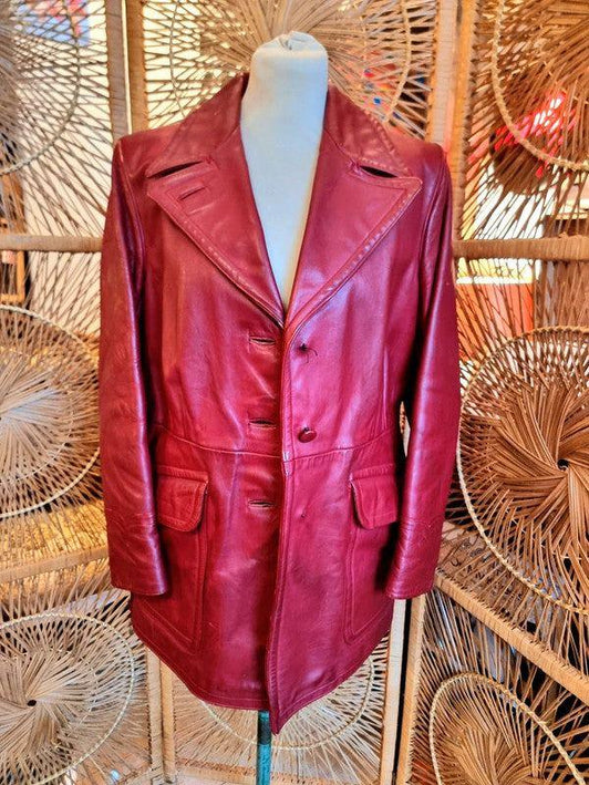 Vintage 60s / 70s Evlo Leather Clothing Jacket - Yatva
