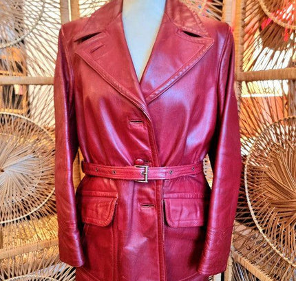 Vintage 60s / 70s Evlo Leather Clothing Jacket - Yatva
