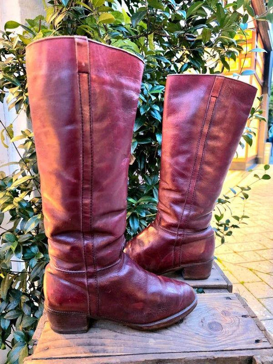 Vintage 60´s / 70´s MOD - 8 Leather Boots - Yatva