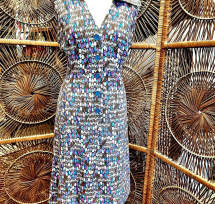 Vintage 60's / 70's Sacatter Model Dress - Yatva