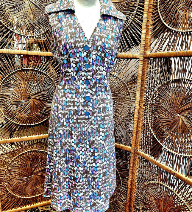 Vintage 60's / 70's Sacatter Model Dress - Yatva