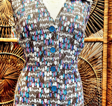 Vintage 60's / 70's Sacatter Model Dress - Yatva
