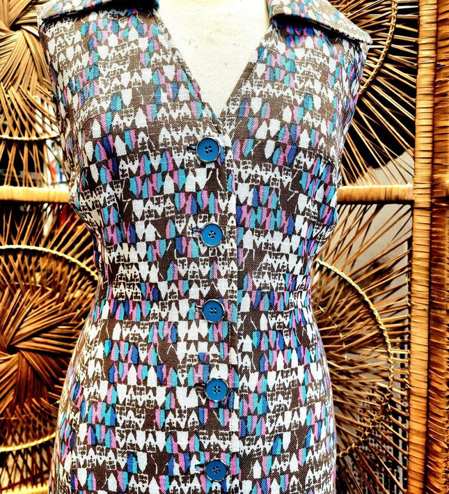 Vintage 60's / 70's Sacatter Model Dress - Yatva