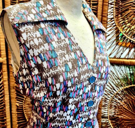 Vintage 60's / 70's Sacatter Model Dress - Yatva