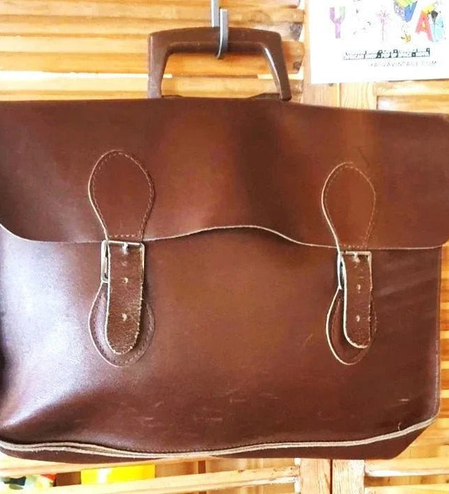 Vintage 60's / 70's School Bag / Briefcase - Yatva