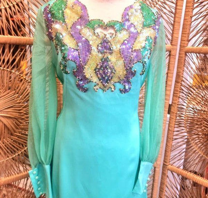Vintage 60s/ 70s Sequin Maxi Dress - Yatva