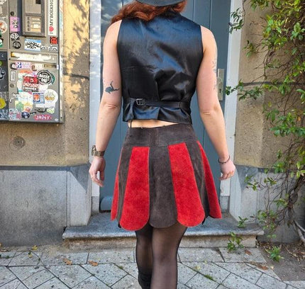 Vintage 60's / 70's Suede Patchwork Skirt - Yatva