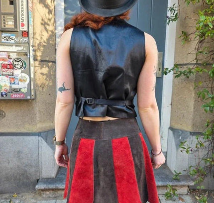 Vintage 60's / 70's Suede Patchwork Skirt - Yatva