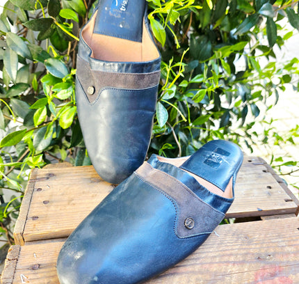 Vintage 60s / 70s Trigono Men’s Leather & Suede Mules Slippers - Yatva