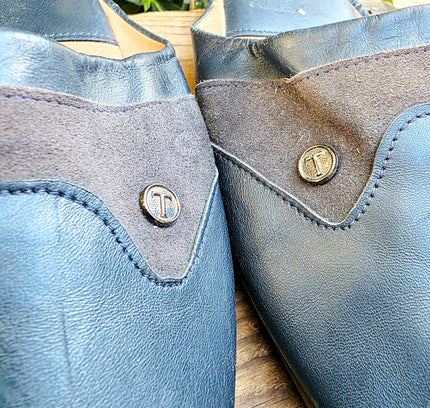Vintage 60s / 70s Trigono Men’s Leather & Suede Mules Slippers - Yatva
