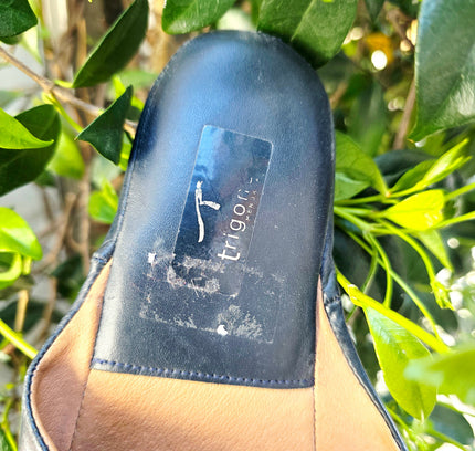 Vintage 60s / 70s Trigono Men’s Leather & Suede Mules Slippers - Yatva