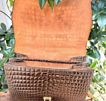 Vintage 60's Alligator Leather Handbag - Yatva