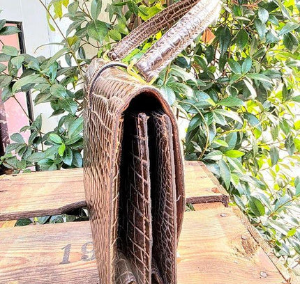 Vintage 60's Alligator Leather Handbag - Yatva