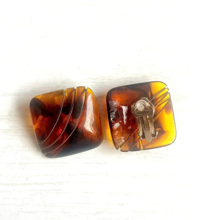 Vintage 60's Clip - Ons Earrings - Yatva