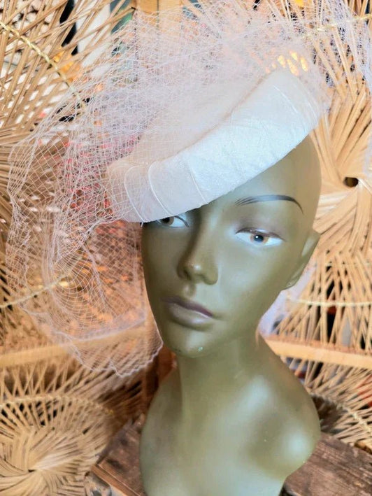 Vintage 60's Fascinator Hat With Veil - Yatva