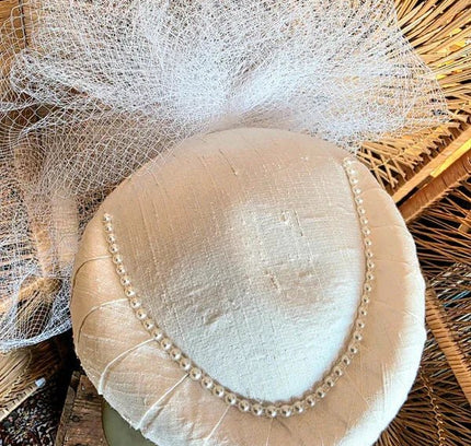Vintage 60's Fascinator Hat With Veil - Yatva